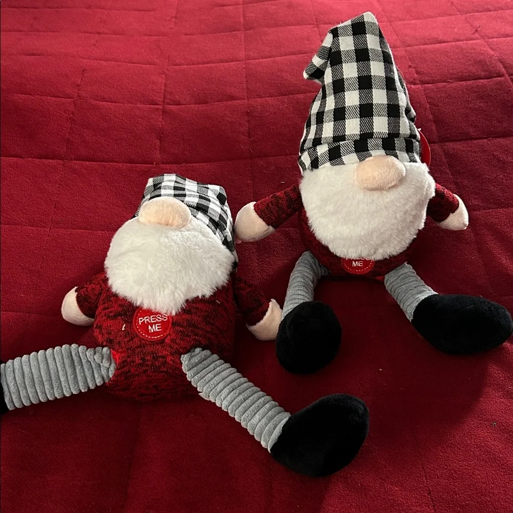 Red and Black Gnome Plush Set
